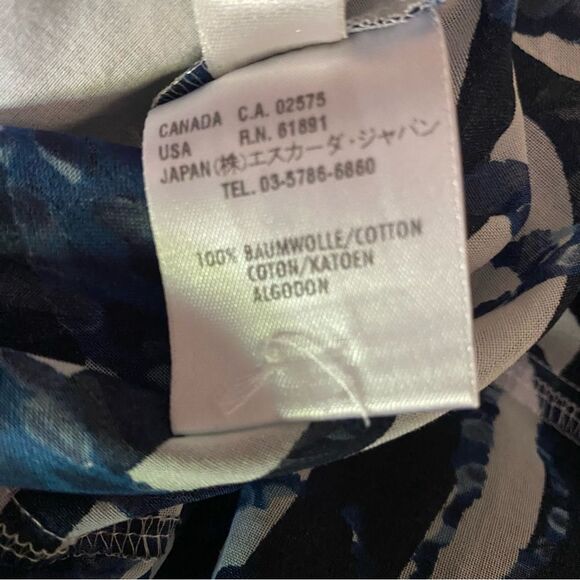 Escada Printed Long Sleeve Button Down Blouse Size 46 - Picture 7 of 9